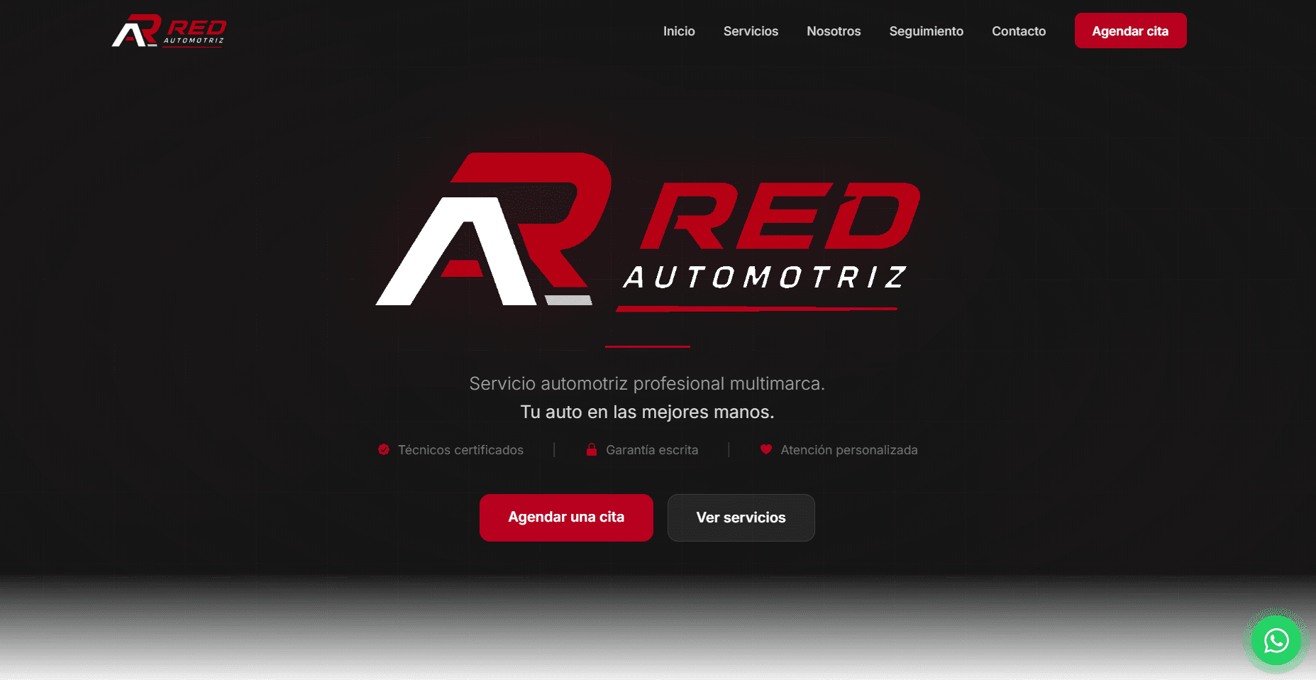 La web pública, conectada al CRM